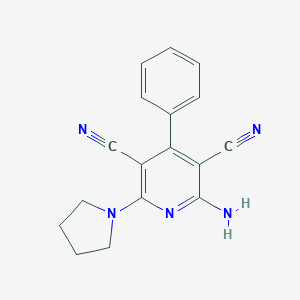 2-Amino-4-phenyl-6-(1-pyrrolidinyl)pyridine-3,5-dicarbonitrile