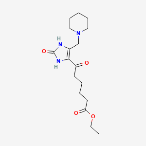 ethyl 6-oxo-6-[2-oxo-5-(1-piperidinylmethyl)-2,3-dihydro-1H-imidazol-4-yl]hexanoate