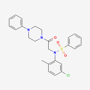 N-(5-chloro-2-methylphenyl)-N-[2-oxo-2-(4-phenyl-1-piperazinyl)ethyl]benzenesulfonamide