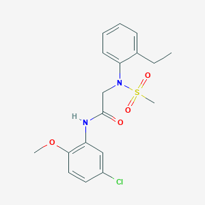 N~1~-(5-chloro-2-methoxyphenyl)-N~2~-(2-ethylphenyl)-N~2~-(methylsulfonyl)glycinamide