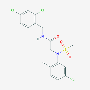 molecular formula C17H17Cl3N2O3S B3930044 N~2~-(5-chloro-2-methylphenyl)-N~1~-(2,4-dichlorobenzyl)-N~2~-(methylsulfonyl)glycinamide 