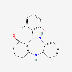 11-(2-chloro-6-fluorophenyl)-2,3,4,5,10,11-hexahydro-1H-dibenzo[b,e][1,4]diazepin-1-one