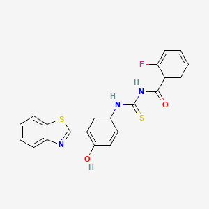 N-({[3-(1,3-benzothiazol-2-yl)-4-hydroxyphenyl]amino}carbonothioyl)-2-fluorobenzamide