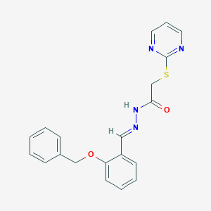 N'-[2-(benzyloxy)benzylidene]-2-(2-pyrimidinylsulfanyl)acetohydrazide
