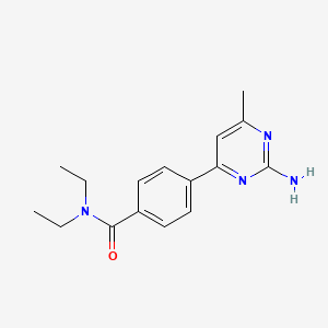 molecular formula C16H20N4O B3930097 4-(2-amino-6-methylpyrimidin-4-yl)-N,N-diethylbenzamide 