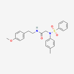 molecular formula C24H26N2O4S B3930128 N~1~-[2-(4-methoxyphenyl)ethyl]-N~2~-(4-methylphenyl)-N~2~-(phenylsulfonyl)glycinamide 