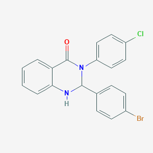 molecular formula C20H14BrClN2O B393014 2-(4-Bromo-phenyl)-3-(4-chloro-phenyl)-2,3-dihydro-1H-quinazolin-4-one 
