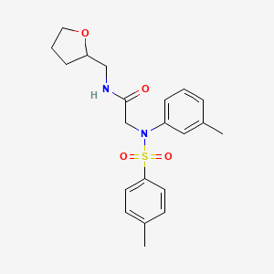 molecular formula C21H26N2O4S B3930140 N~2~-(3-methylphenyl)-N~2~-[(4-methylphenyl)sulfonyl]-N~1~-(tetrahydro-2-furanylmethyl)glycinamide 