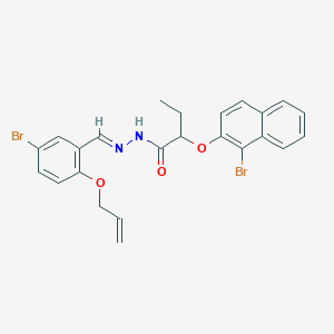 molecular formula C24H22Br2N2O3 B393016 N'-[2-(allyloxy)-5-bromobenzylidene]-2-[(1-bromo-2-naphthyl)oxy]butanohydrazide 