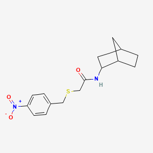 molecular formula C16H20N2O3S B3930162 N-bicyclo[2.2.1]hept-2-yl-2-[(4-nitrobenzyl)thio]acetamide 