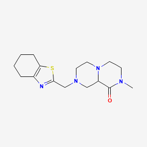 molecular formula C16H24N4OS B3930189 2-methyl-8-(4,5,6,7-tetrahydro-1,3-benzothiazol-2-ylmethyl)hexahydro-2H-pyrazino[1,2-a]pyrazin-1(6H)-one 