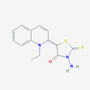 molecular formula C14H13N3OS2 B393019 3-amino-5-(1-ethyl-2(1H)-quinolinylidene)-2-thioxo-1,3-thiazolidin-4-one 