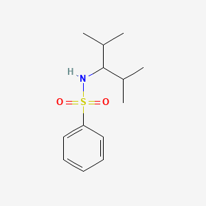 molecular formula C13H21NO2S B3930214 N-(2,4-dimethylpentan-3-yl)benzenesulfonamide 