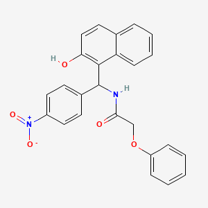 N-[(2-hydroxy-1-naphthyl)(4-nitrophenyl)methyl]-2-phenoxyacetamide