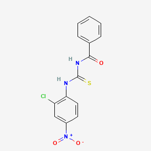 molecular formula C14H10ClN3O3S B3930229 N-[(2-chloro-4-nitrophenyl)carbamothioyl]benzamide 