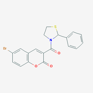 6-bromo-3-[(2-phenyl-1,3-thiazolidin-3-yl)carbonyl]-2H-chromen-2-one