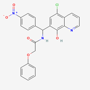 N-[(5-chloro-8-hydroxy-7-quinolinyl)(4-nitrophenyl)methyl]-2-phenoxyacetamide