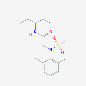 N~2~-(2,6-dimethylphenyl)-N~1~-(1-isopropyl-2-methylpropyl)-N~2~-(methylsulfonyl)glycinamide