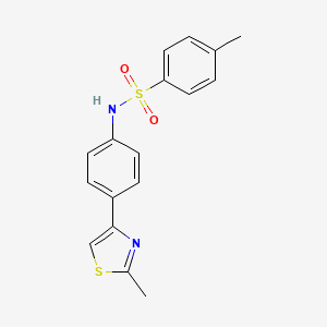 molecular formula C17H16N2O2S2 B3930257 4-methyl-N-[4-(2-methyl-1,3-thiazol-4-yl)phenyl]benzenesulfonamide 