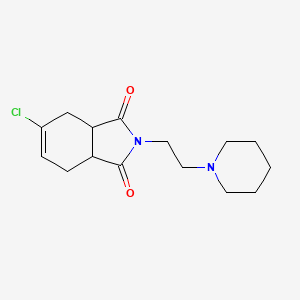 molecular formula C15H21ClN2O2 B3930293 5-chloro-2-[2-(1-piperidinyl)ethyl]-3a,4,7,7a-tetrahydro-1H-isoindole-1,3(2H)-dione 