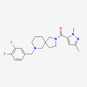 7-(3,4-difluorobenzyl)-2-[(1,3-dimethyl-1H-pyrazol-5-yl)carbonyl]-2,7-diazaspiro[4.5]decane