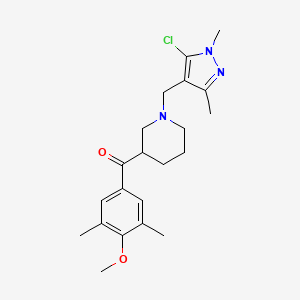 {1-[(5-chloro-1,3-dimethyl-1H-pyrazol-4-yl)methyl]-3-piperidinyl}(4-methoxy-3,5-dimethylphenyl)methanone