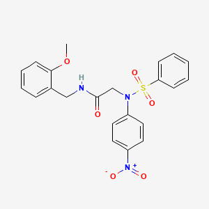 N~1~-(2-methoxybenzyl)-N~2~-(4-nitrophenyl)-N~2~-(phenylsulfonyl)glycinamide