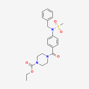 ethyl 4-{4-[benzyl(methylsulfonyl)amino]benzoyl}-1-piperazinecarboxylate