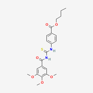 butyl 4-({[(3,4,5-trimethoxybenzoyl)amino]carbonothioyl}amino)benzoate