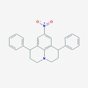 molecular formula C24H22N2O2 B393037 9-Nitro-1,7-diphenyl-1,2,3,5,6,7-hexahydropyrido[3,2,1-ij]quinoline 
