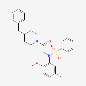 N-[2-(4-benzyl-1-piperidinyl)-2-oxoethyl]-N-(2-methoxy-5-methylphenyl)benzenesulfonamide