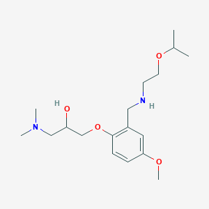 1-(dimethylamino)-3-[4-methoxy-2-[(2-propan-2-yloxyethylamino)methyl]phenoxy]propan-2-ol