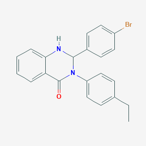 molecular formula C22H19BrN2O B393040 2-(4-Bromo-phenyl)-3-(4-ethyl-phenyl)-2,3-dihydro-1H-quinazolin-4-one 