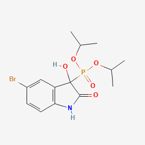 molecular formula C14H19BrNO5P B3930404 diisopropyl (5-bromo-3-hydroxy-2-oxo-2,3-dihydro-1H-indol-3-yl)phosphonate 