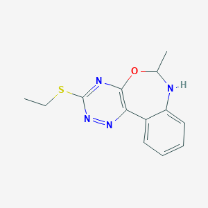 molecular formula C13H14N4OS B393043 Ethyl 6-methyl-6,7-dihydro[1,2,4]triazino[5,6-d][3,1]benzoxazepin-3-yl sulfide 