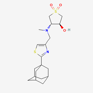 (3S*,4S*)-4-[{[2-(1-adamantyl)-1,3-thiazol-4-yl]methyl}(methyl)amino]tetrahydrothiophene-3-ol 1,1-dioxide