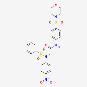 N~1~-[4-(4-morpholinylsulfonyl)phenyl]-N~2~-(4-nitrophenyl)-N~2~-(phenylsulfonyl)glycinamide