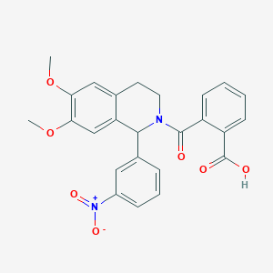 2-{[6,7-dimethoxy-1-(3-nitrophenyl)-3,4-dihydro-2(1H)-isoquinolinyl]carbonyl}benzoic acid