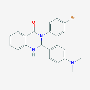 molecular formula C22H20BrN3O B393045 3-(4-bromophenyl)-2-[4-(dimethylamino)phenyl]-2,3-dihydro-4(1H)-quinazolinone 