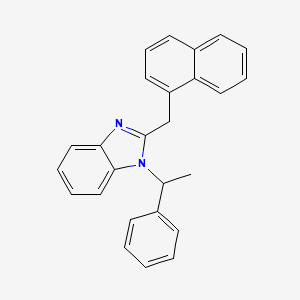 molecular formula C26H22N2 B3930459 2-(1-naphthylmethyl)-1-(1-phenylethyl)-1H-benzimidazole 