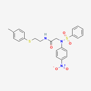 2-[N-(benzenesulfonyl)-4-nitroanilino]-N-[2-(4-methylphenyl)sulfanylethyl]acetamide