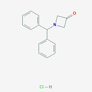 molecular formula C16H16ClNO B039305 1-Benzhydrylazetidin-3-one hydrochloride CAS No. 118972-99-9