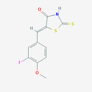 molecular formula C11H8INO2S2 B393051 (5Z)-5-(3-Iodo-4-methoxybenzylidene)-2-thioxo-1,3-thiazolidin-4-one 