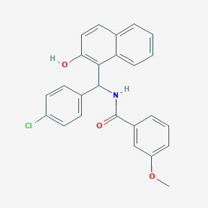 N-[(4-chlorophenyl)-(2-hydroxynaphthalen-1-yl)methyl]-3-methoxybenzamide