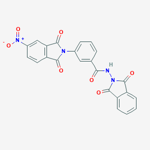 molecular formula C23H12N4O7 B393053 N-(1,3-dioxo-1,3-dihydro-2H-isoindol-2-yl)-3-(5-nitro-1,3-dioxo-1,3-dihydro-2H-isoindol-2-yl)benzamide 