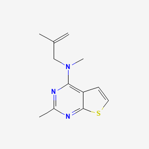 molecular formula C12H15N3S B3930534 N,2-dimethyl-N-(2-methylprop-2-en-1-yl)thieno[2,3-d]pyrimidin-4-amine 