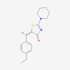 molecular formula C17H20N2OS B393054 5-(4-ethylbenzylidene)-2-(1-piperidinyl)-1,3-thiazol-4(5H)-one 
