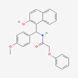 molecular formula C26H23NO4 B3930540 N-[(2-hydroxy-1-naphthyl)(4-methoxyphenyl)methyl]-2-phenoxyacetamide 