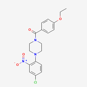 molecular formula C19H20ClN3O4 B3930550 1-(4-chloro-2-nitrophenyl)-4-(4-ethoxybenzoyl)piperazine 