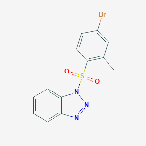 molecular formula C13H10BrN3O2S B393057 1-[(4-bromo-2-methylphenyl)sulfonyl]-1H-1,2,3-benzotriazole 